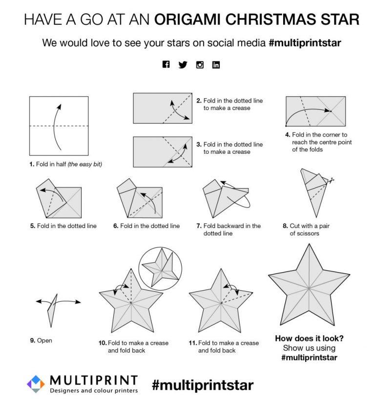 Make an Origami Christmas Star